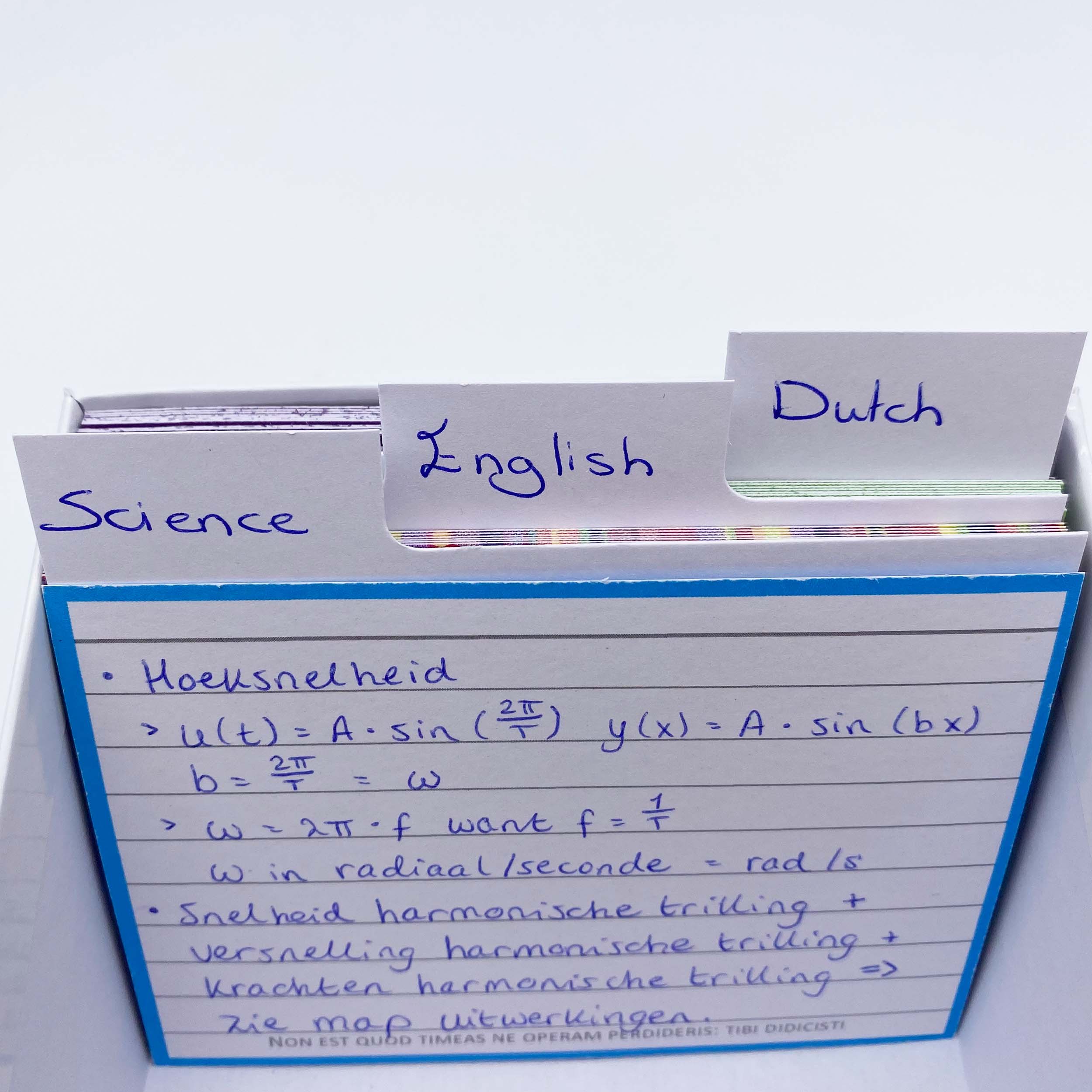 Leitner Flashcards Tabs A7 Set of 12