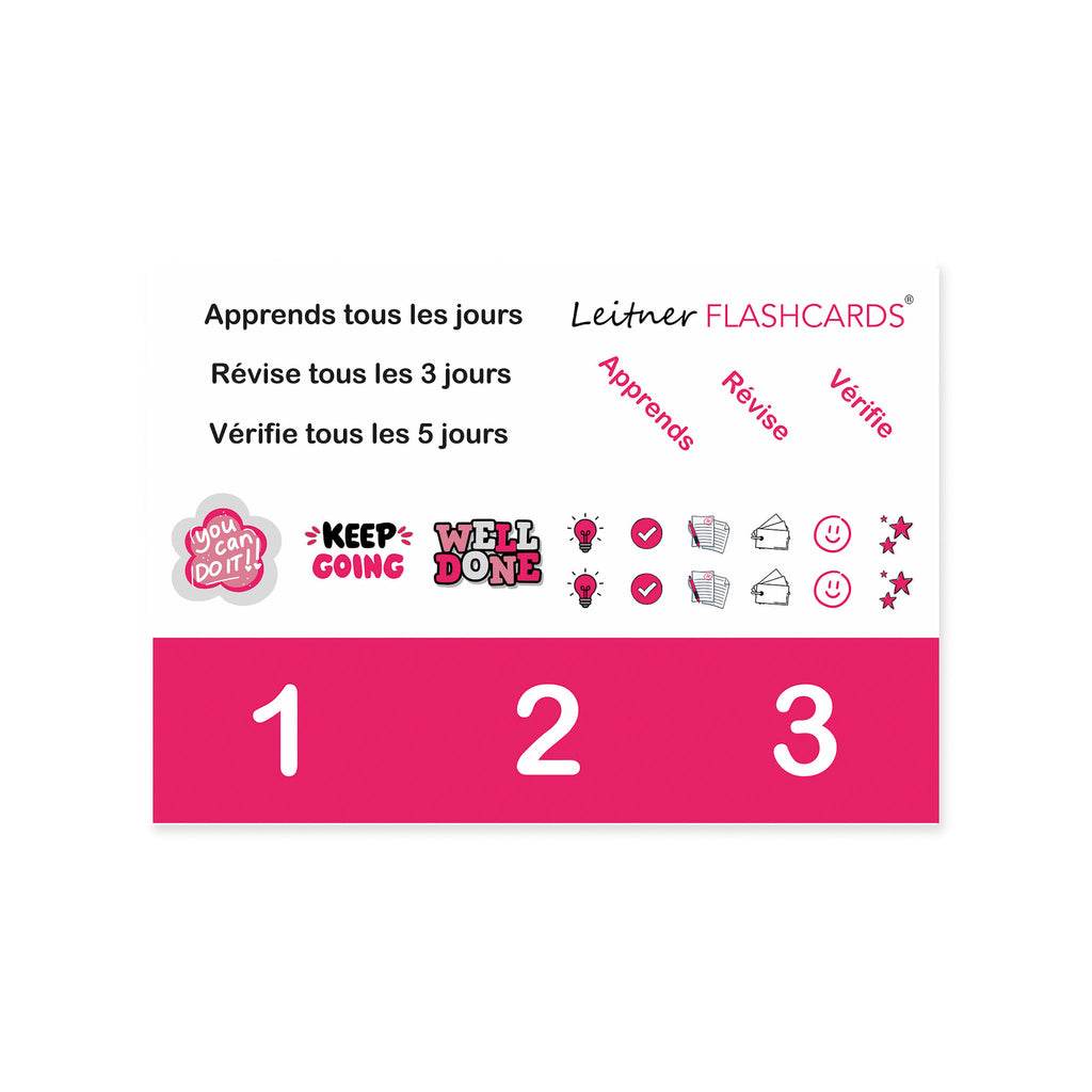 Leitner Flashcards Exam Pack - Classic Colors