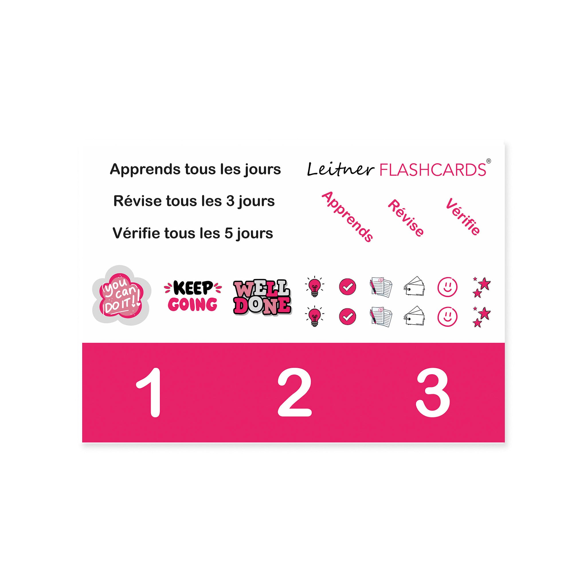 Leitner Learning System Boxes – Pink Edition