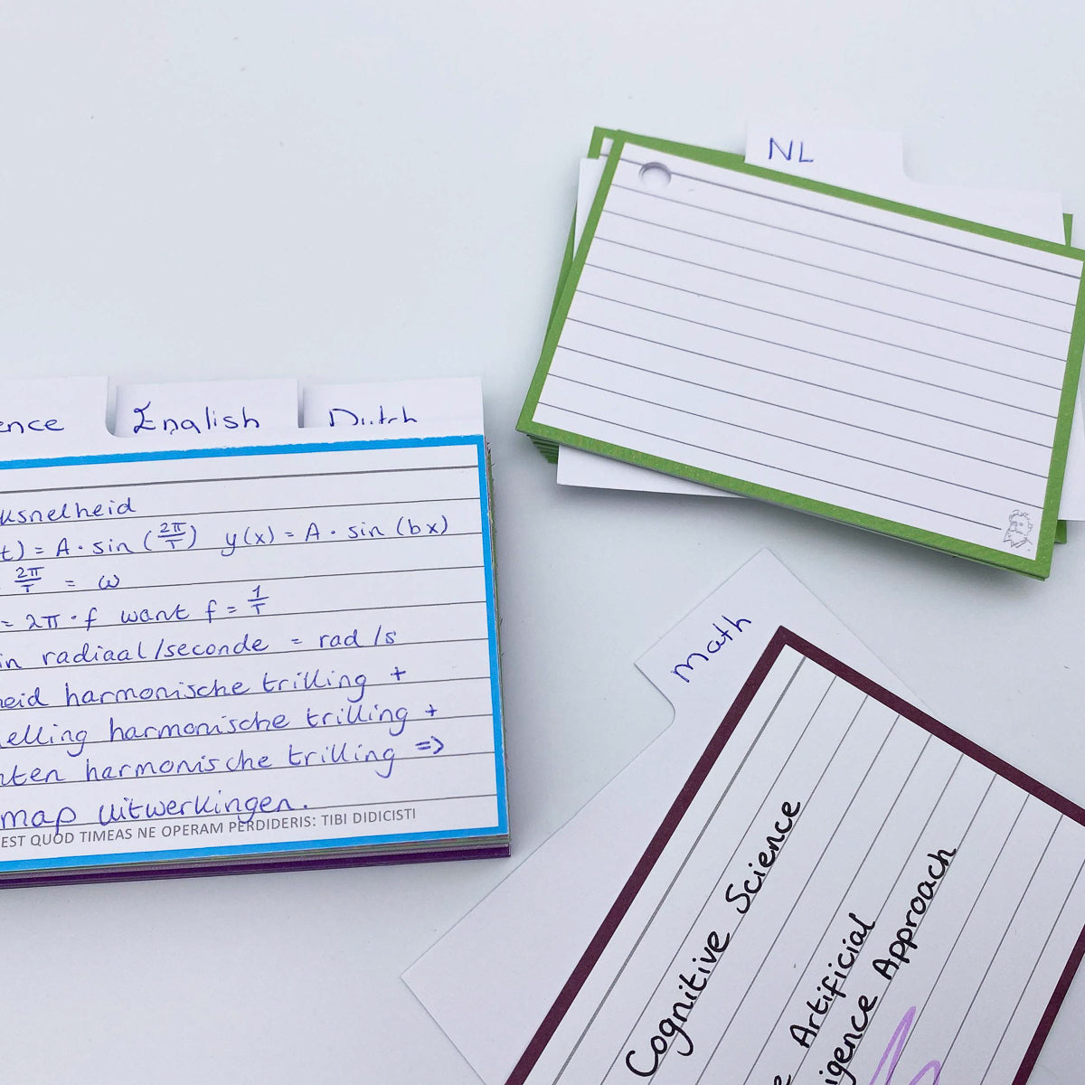 Leitner Flashcards Exam Pack - Classic Colors
