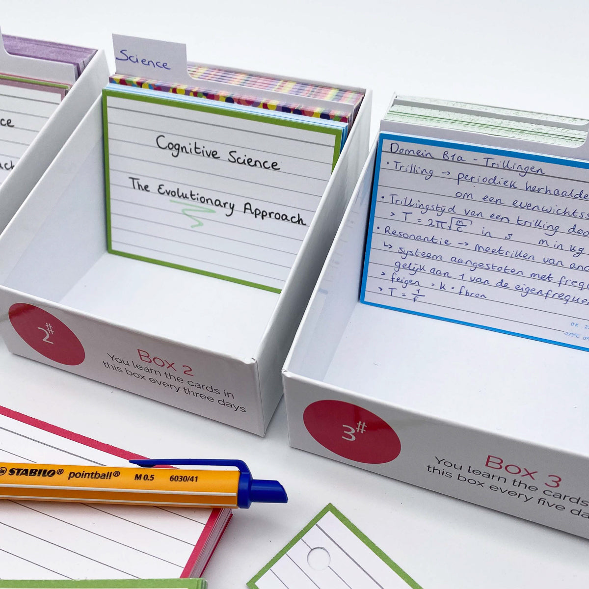 Leitner Flashcards Tabs A7 Set of 12