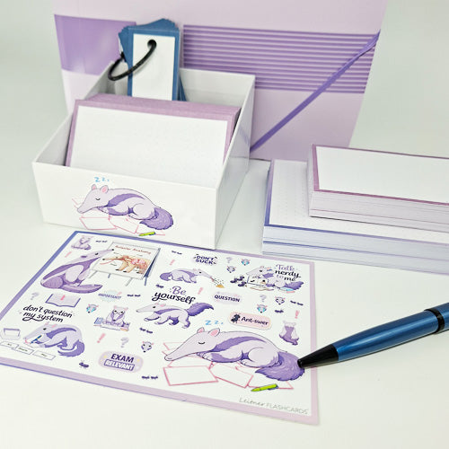 Leitner Flashcards Animal Stickers A6 - Anteater