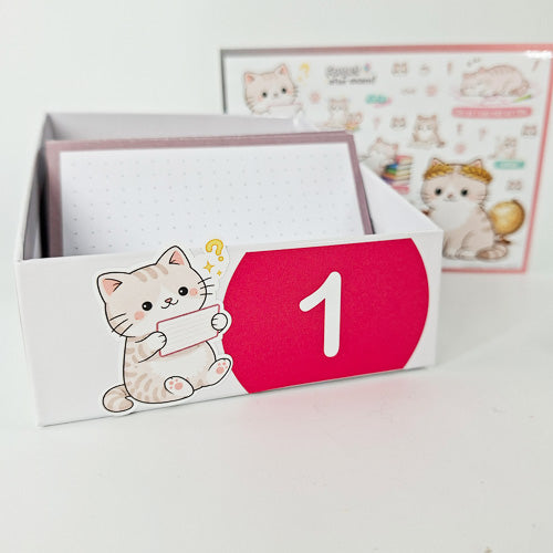 Leitner Flashcards Animal Stickers A6 - Cat