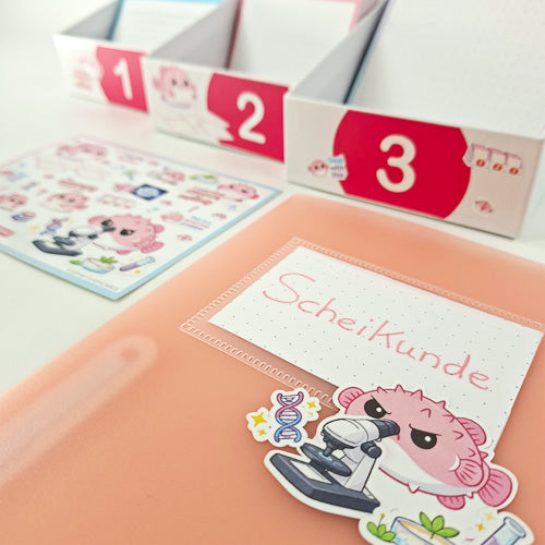 Leitner Flashcards Animal Stickers A6 - Pufferfish