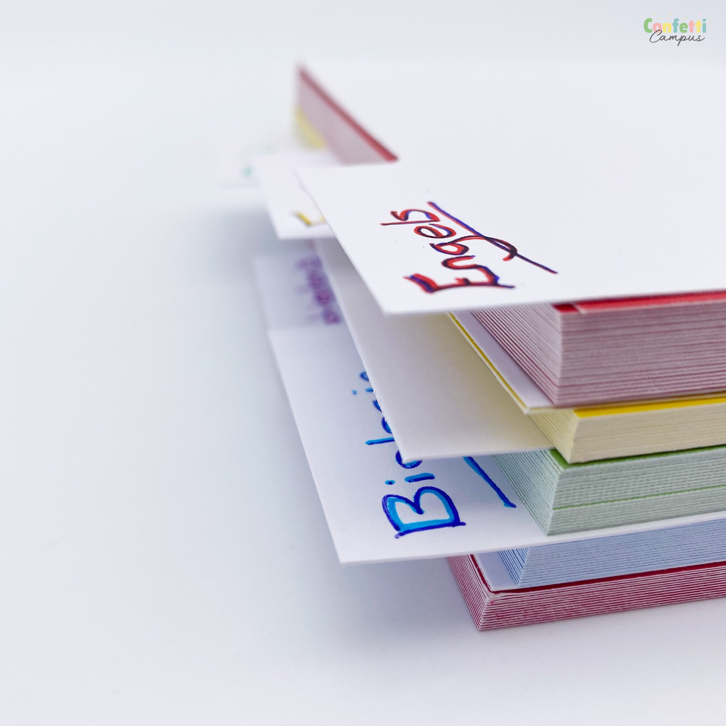 Leitner Flashcards Tabs A7 Set of 12