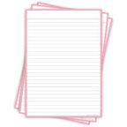 Leitner Flashcards A5P Pastel Lined pink