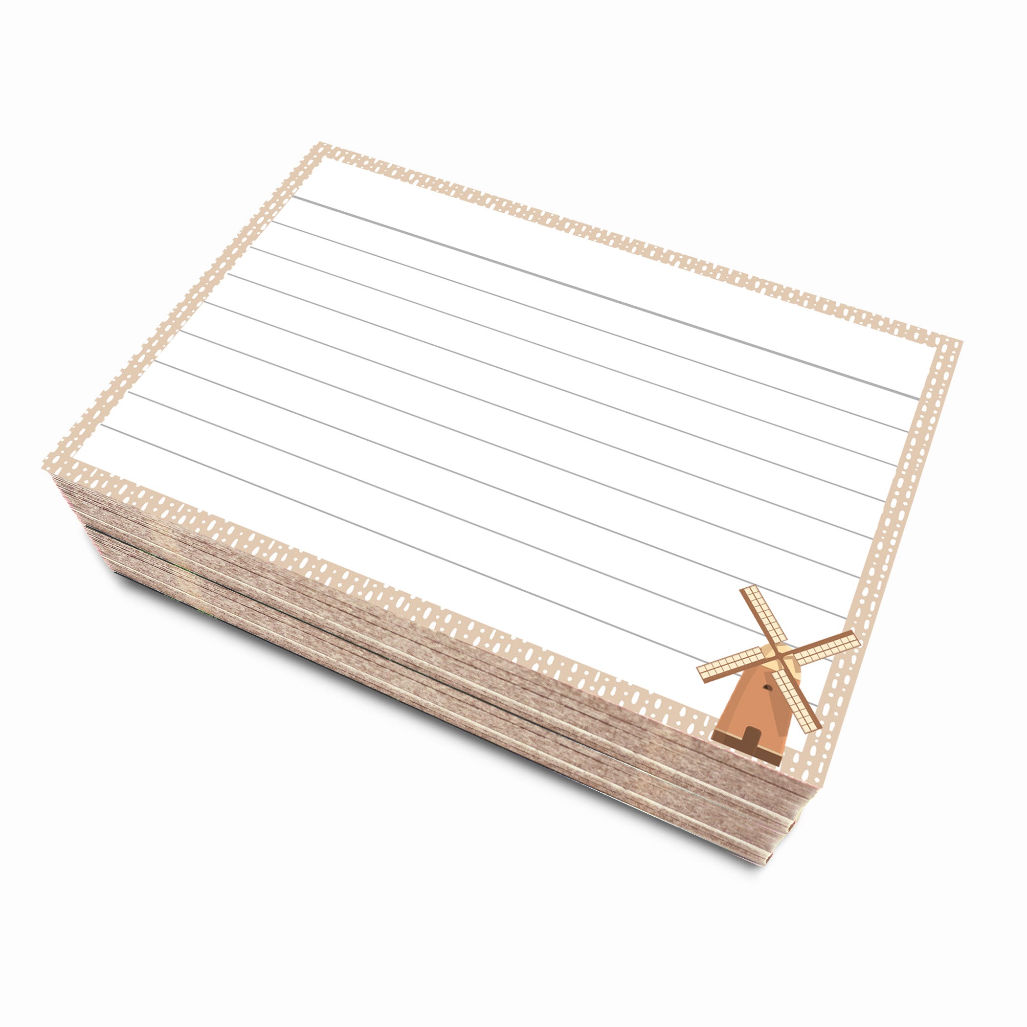 Leitner Flashcards A7 Lined Dutch Style Mill beige - mood