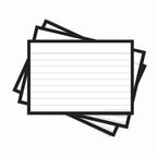 Leitner Flashcards A7 Classic Lined black