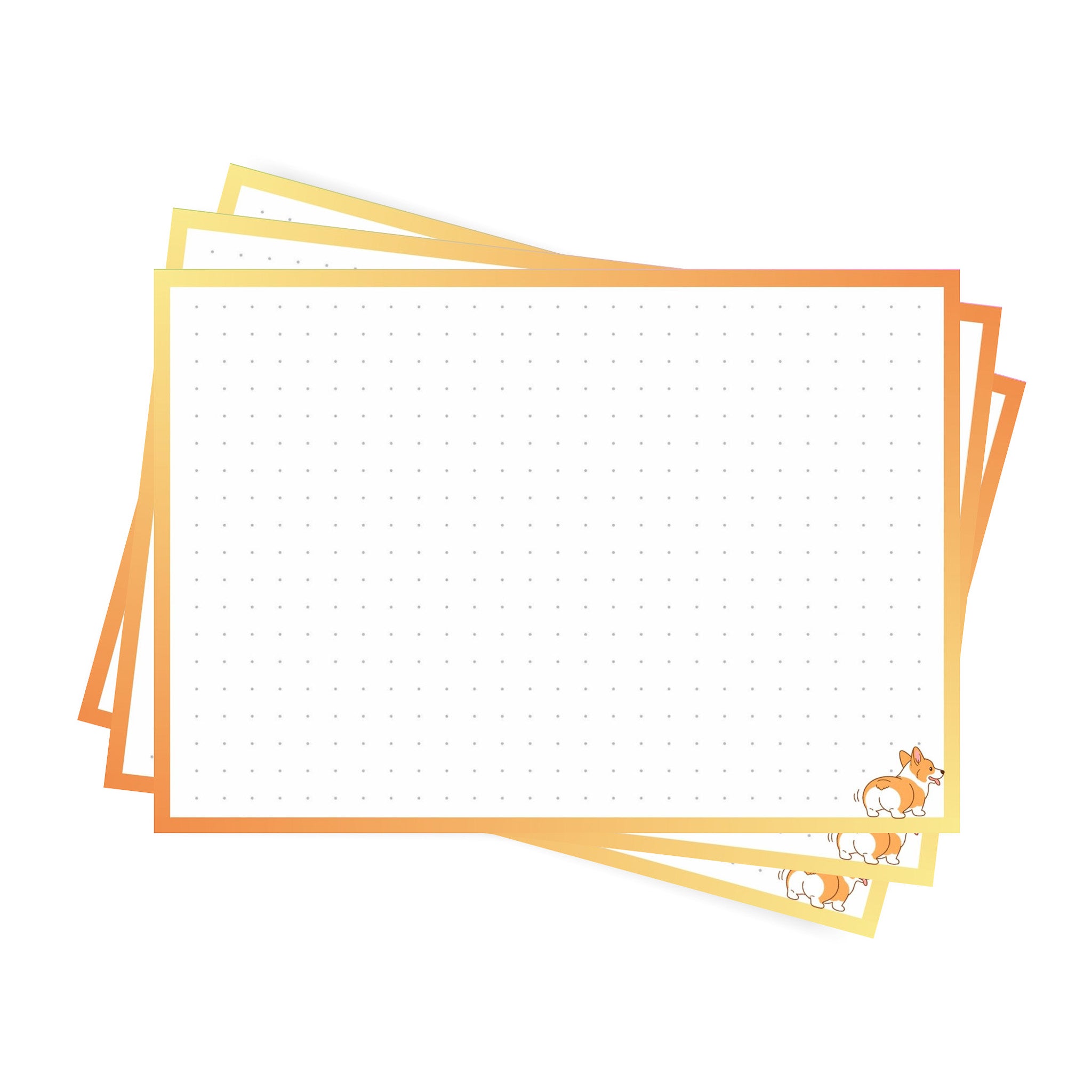 Leitner Flashcards A6 Animal Dotted - Corgi