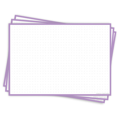 Leitner Flashcards A5L Pastel Dotted purple