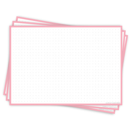 Leitner Flashcards A5L Pastel Dotted pink
