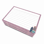 Leitner Flashcards A7 Lined Dutch Style Houses lila - mood