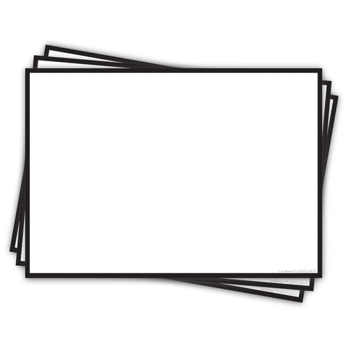 Leitner Flashcards A5 Classic Blank - black border