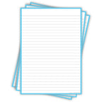 Leitner Flashcards A5P Pastel Lined blue