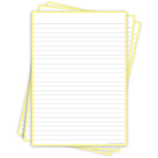 Leitner Flashcards A5P Pastel Lined yellow