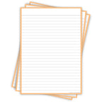 Leitner Flashcards A5P Pastel Lined orange