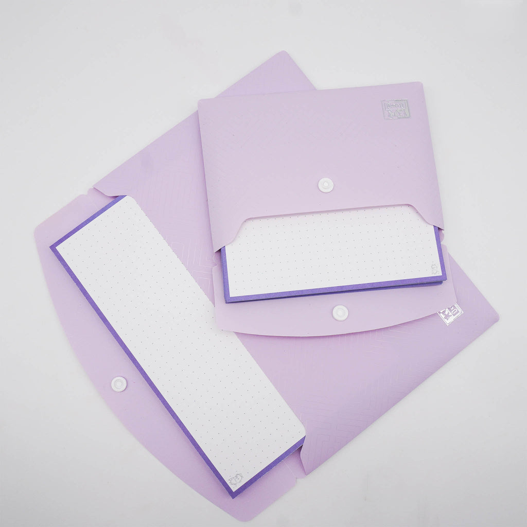 Leitner Flashcards A5 Pastel Dotted purple lifestyle 4