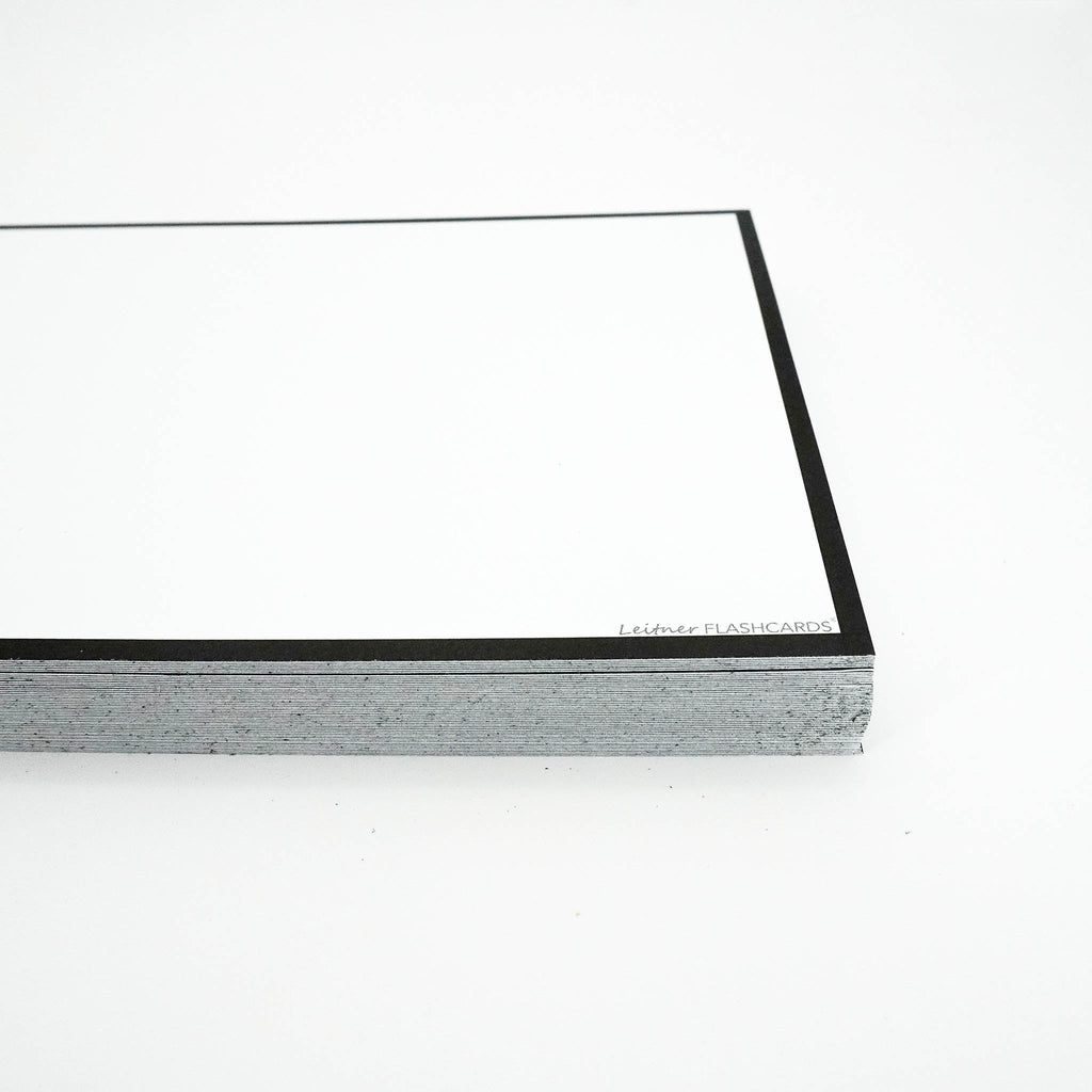 Leitner Flashcards A5 Classic Blank black border 3