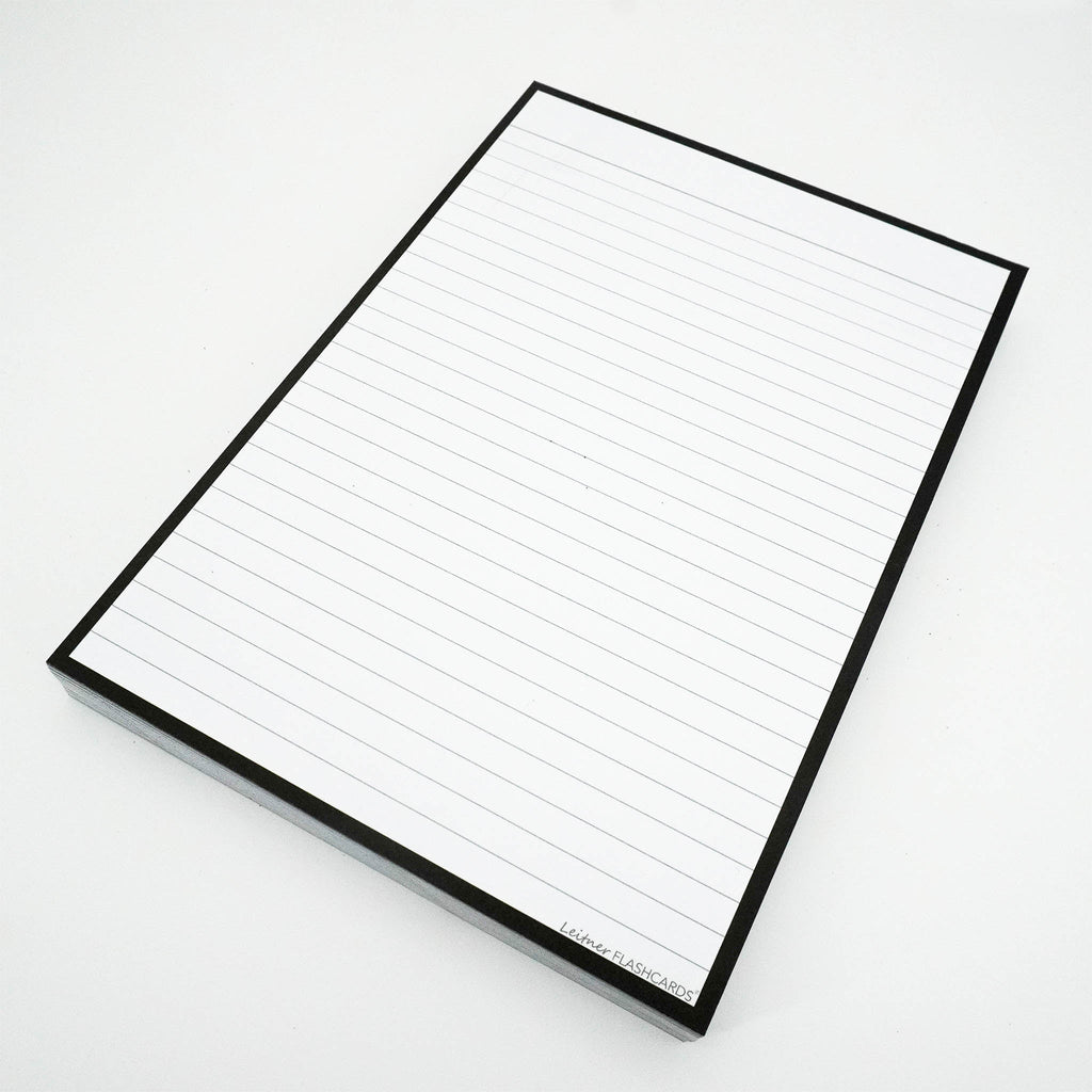 Leitner Flashcards A5P Classic Lined black 2