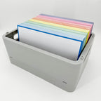 Leitner Flashcards A5 Classic Dotted blue in storage box