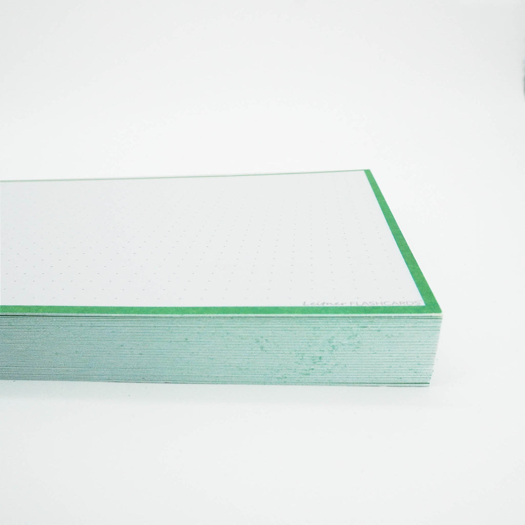 Leitner Flashcards A5 Classic Dotted green 2