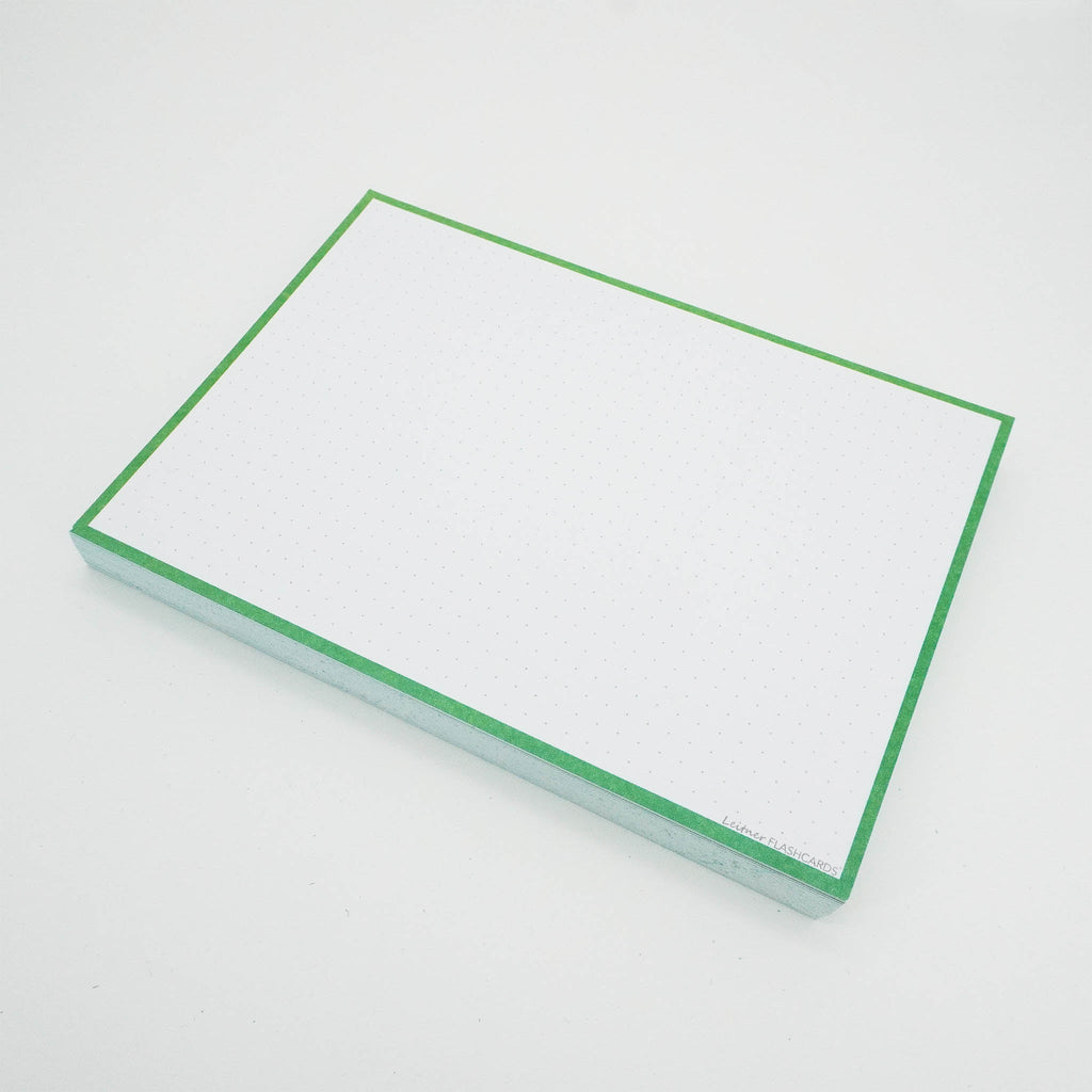 Leitner Flashcards A5 Classic Dotted green