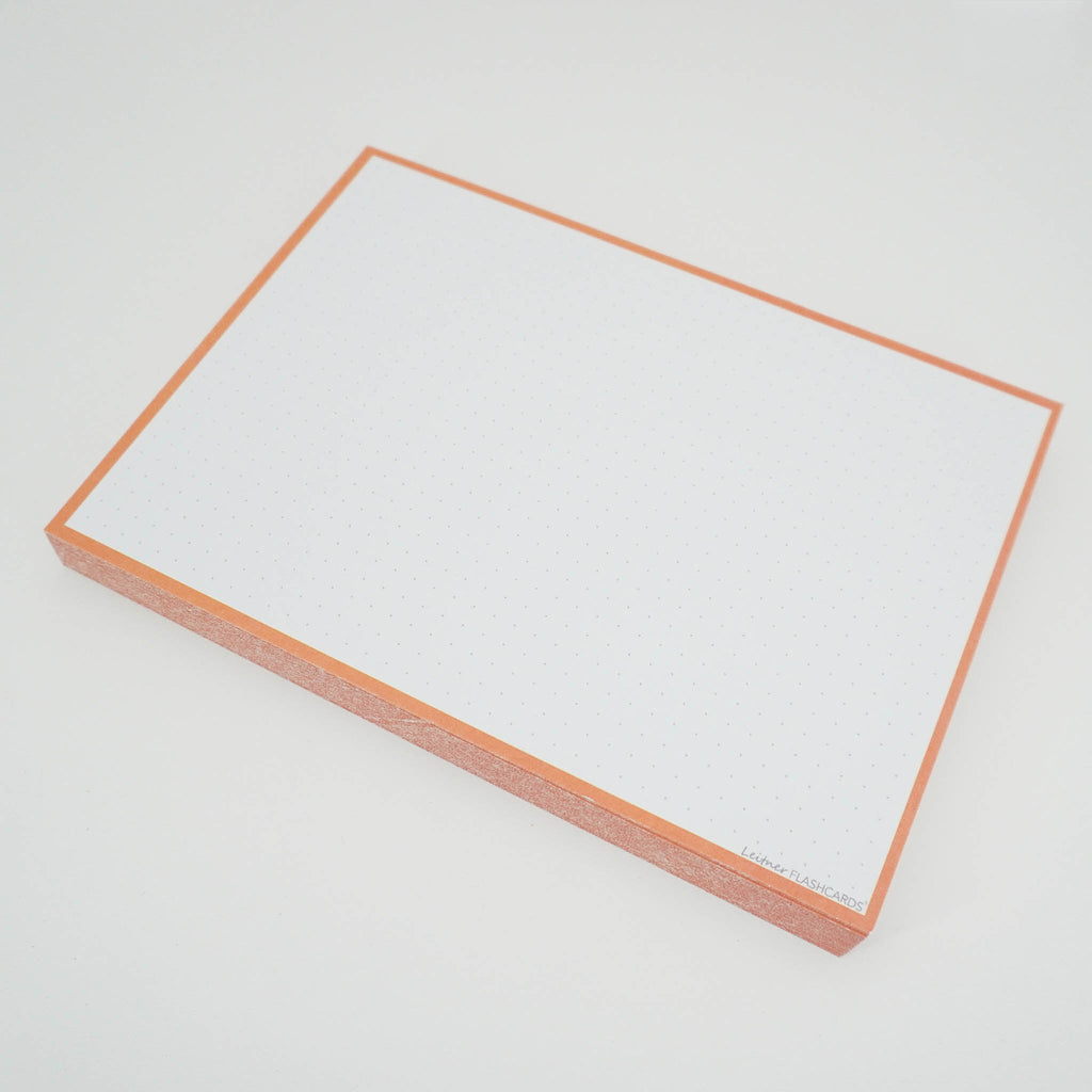 Leitner Flashcards A5 Classic Dotted orange 2