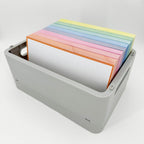 Leitner Flashcards A5 Classic Dotted orange in storage box