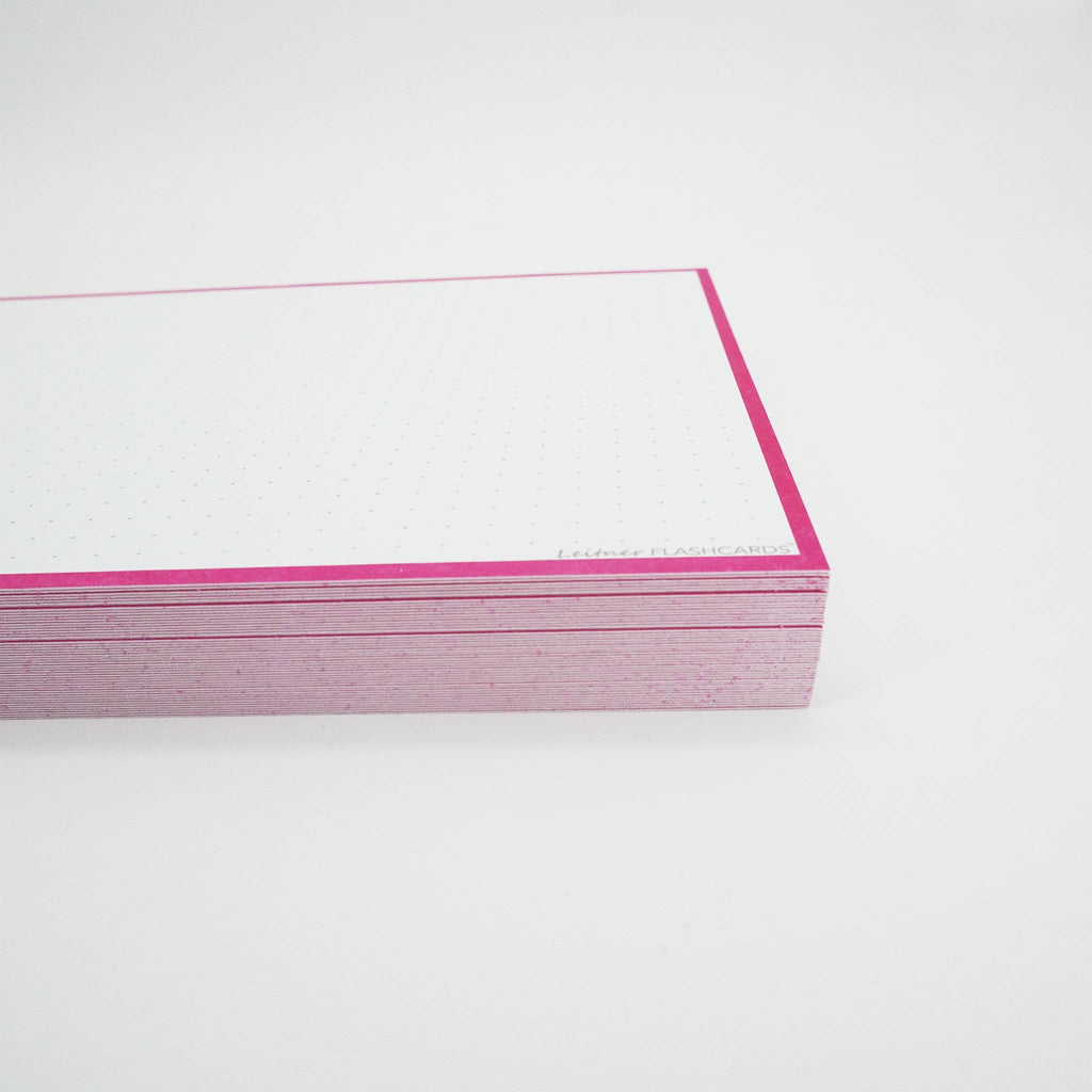 Leitner Flashcards A5 Classic Dotted pink 2