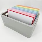 Leitner Flashcards A5 Classic Dotted red in storage box