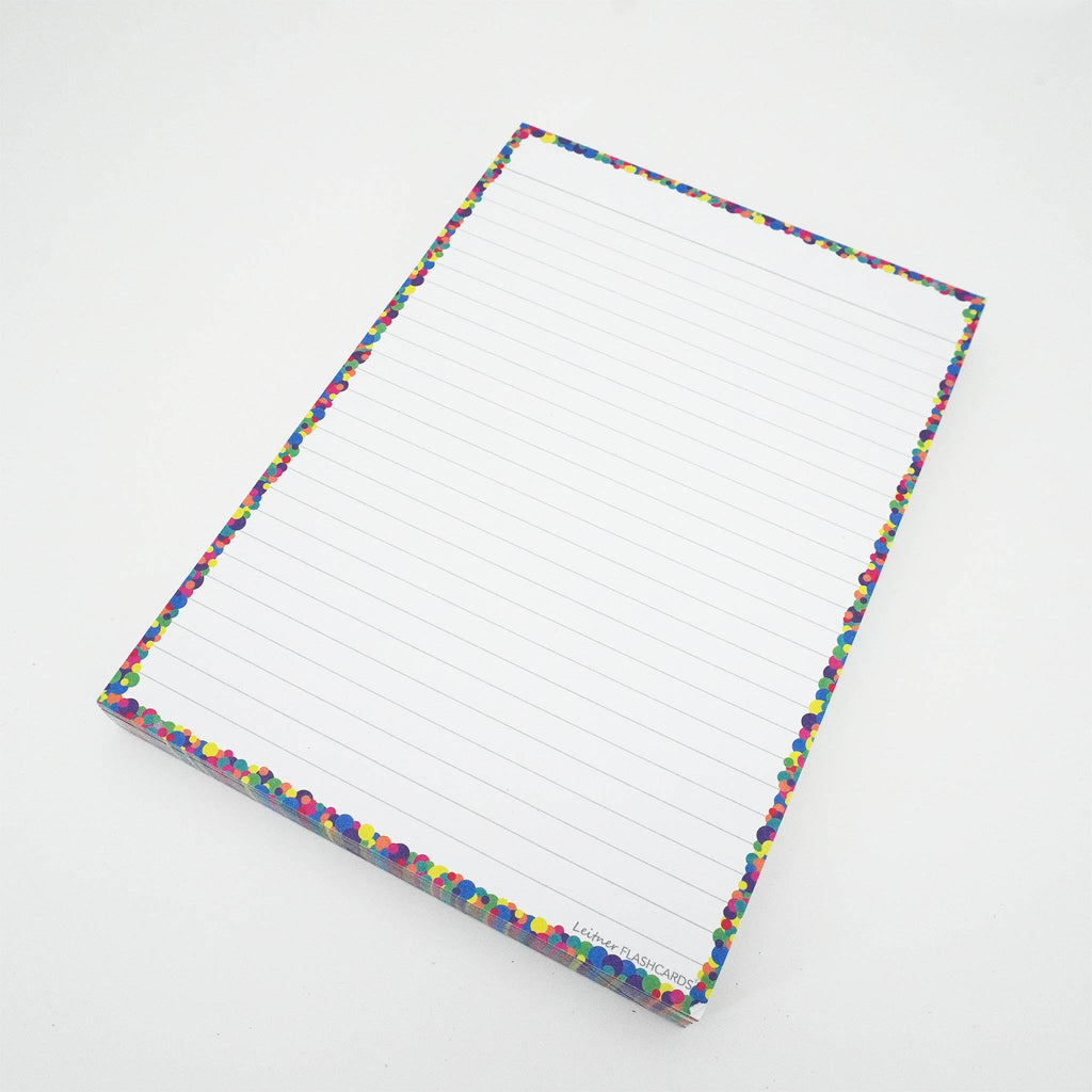 Leitner Flashcards A5 Classic Lined confetti 2