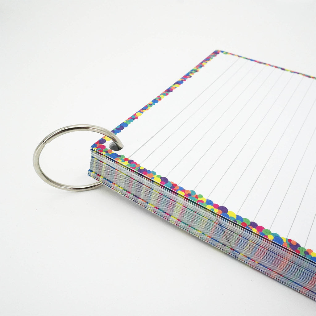 Leitner Flashcards A5 Classic Lined confetti 3