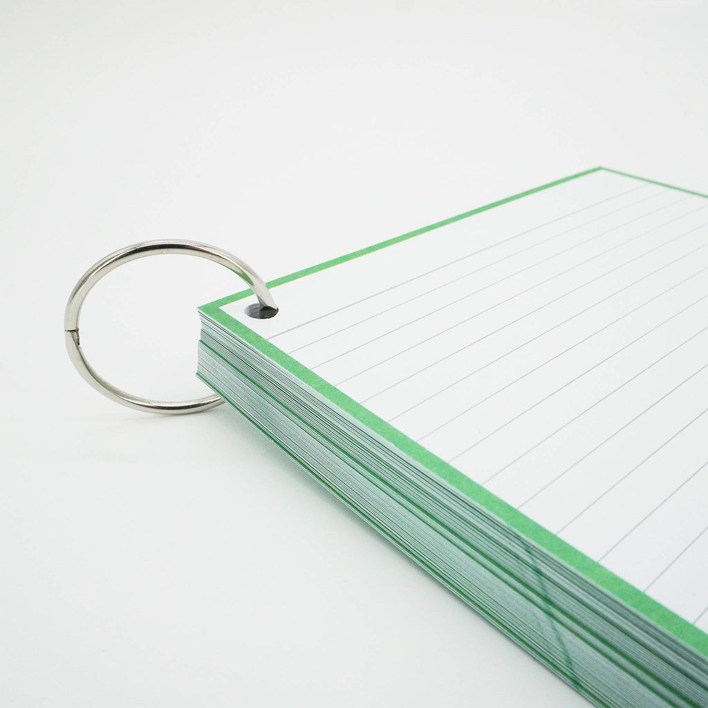 Leitner Flashcards A5 Classic Lined green 2