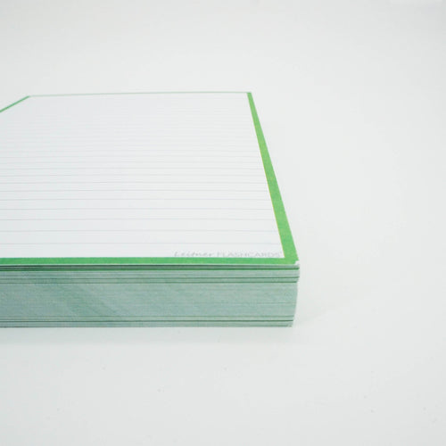 Leitner Flashcards A5 Classic Lined green