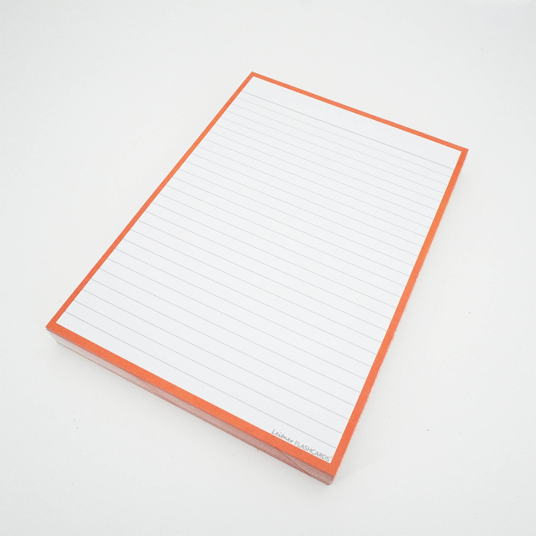 Leitner Flashcards A5 Classic Lined orange 2