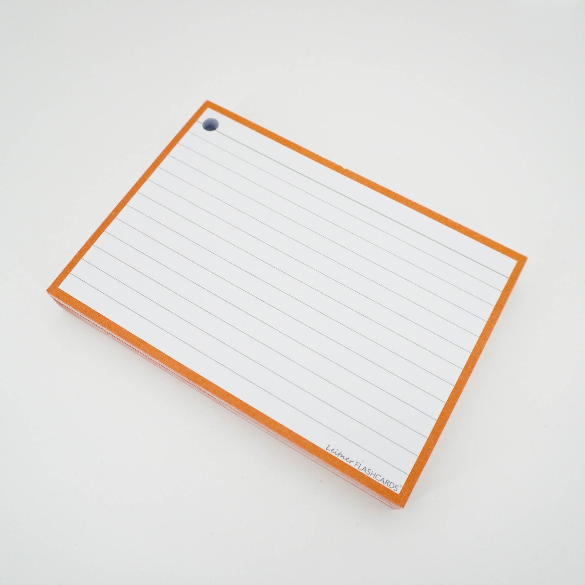 Leitner Flashcards A5 Classic Lined orange lifestyle 3