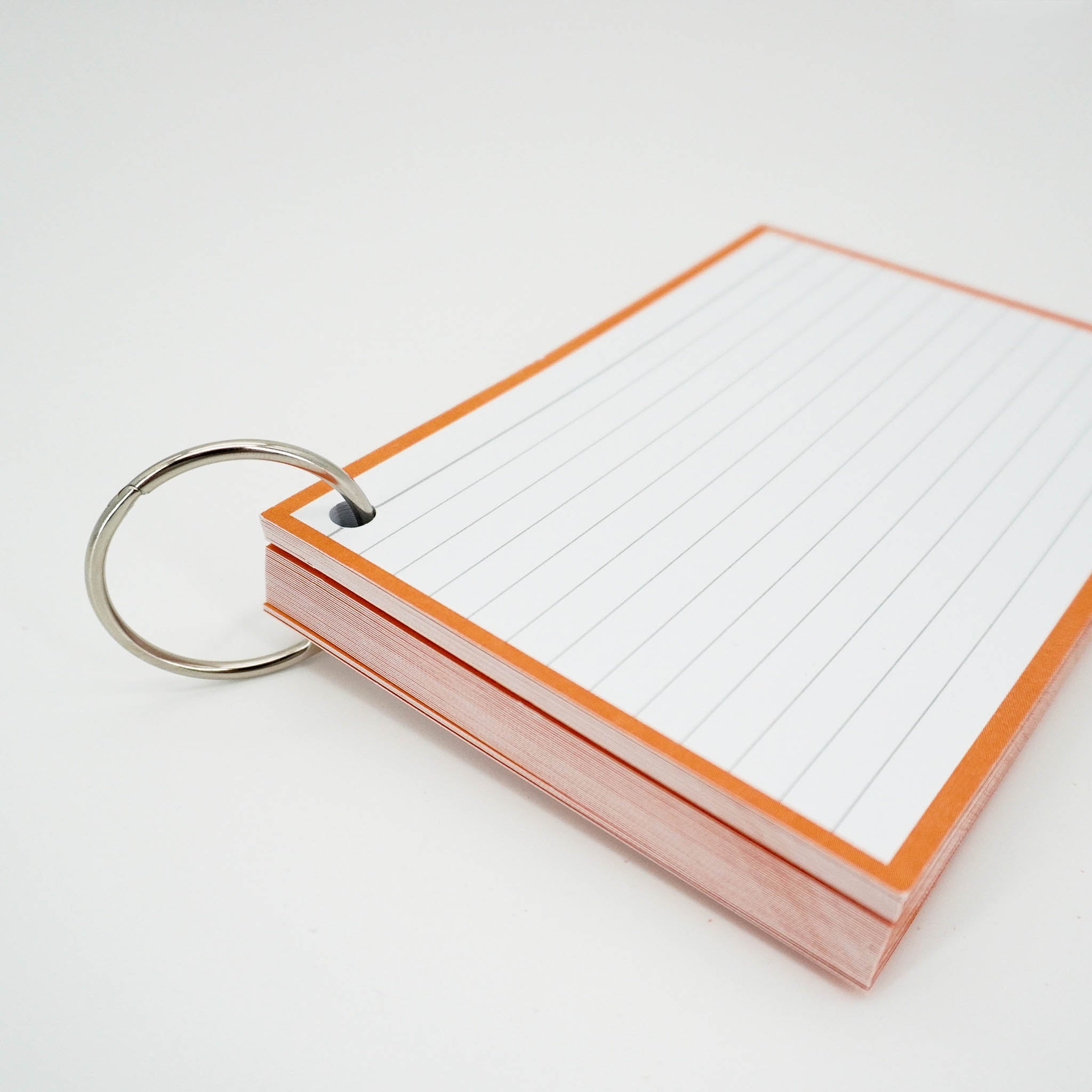 Leitner Flashcards A5 Classic Lined orange lifestyle 4