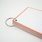 Leitner Flashcards A5 Classic Lined orange with ring