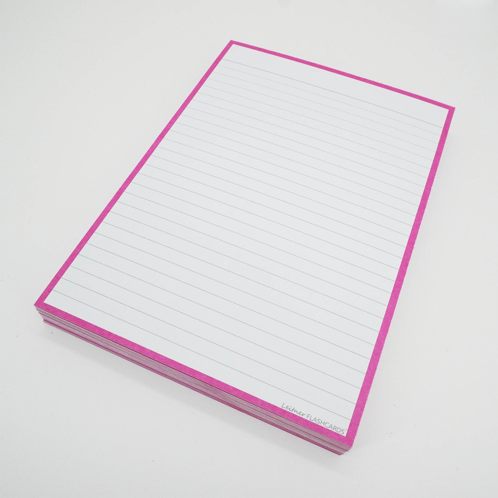 Leitner Flashcards A5 Classic Lined pink