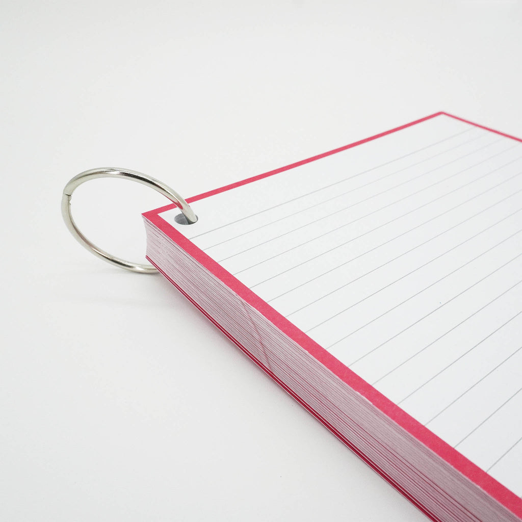 Leitner Flashcards A5 Classic Lined red 2