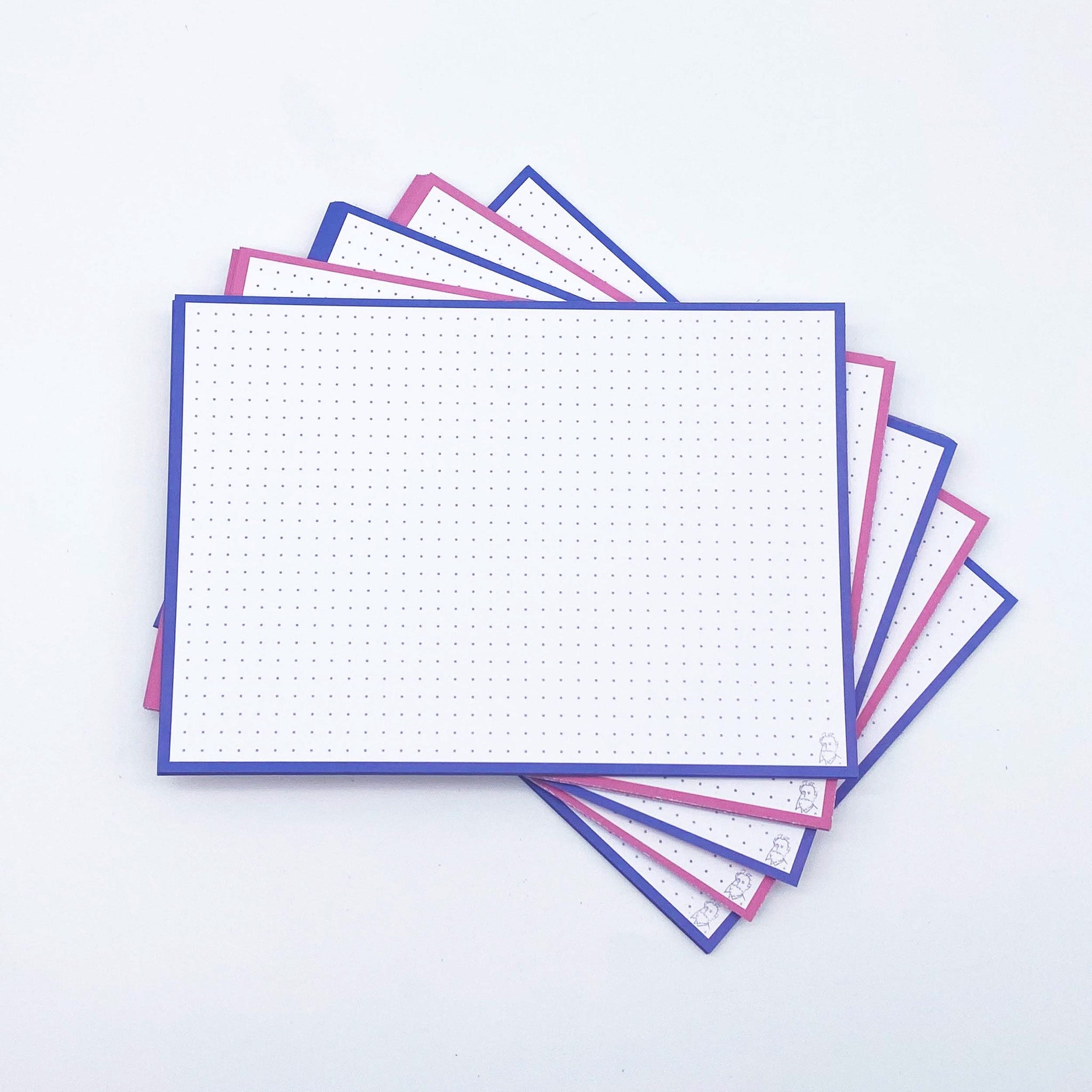 Leitner Flashcards A5 Duo Dotted - Blueberry Bubble Tea