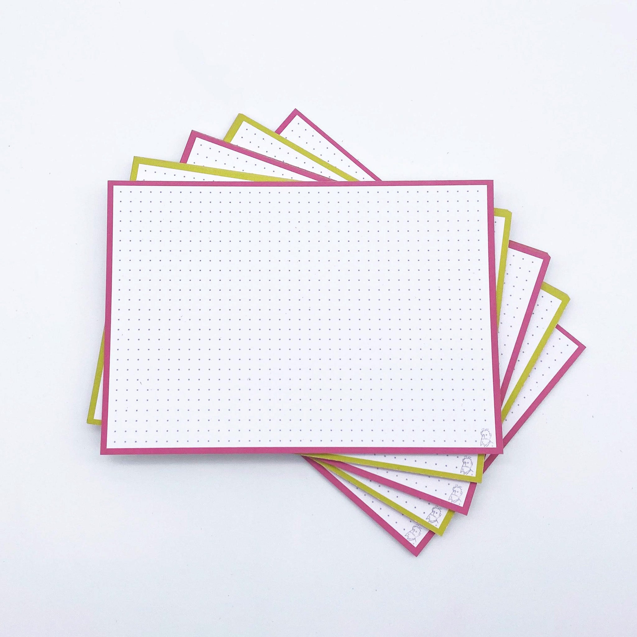 Leitner Flashcards A5 Duo Dotted - Mango-Raspberry Sorbet