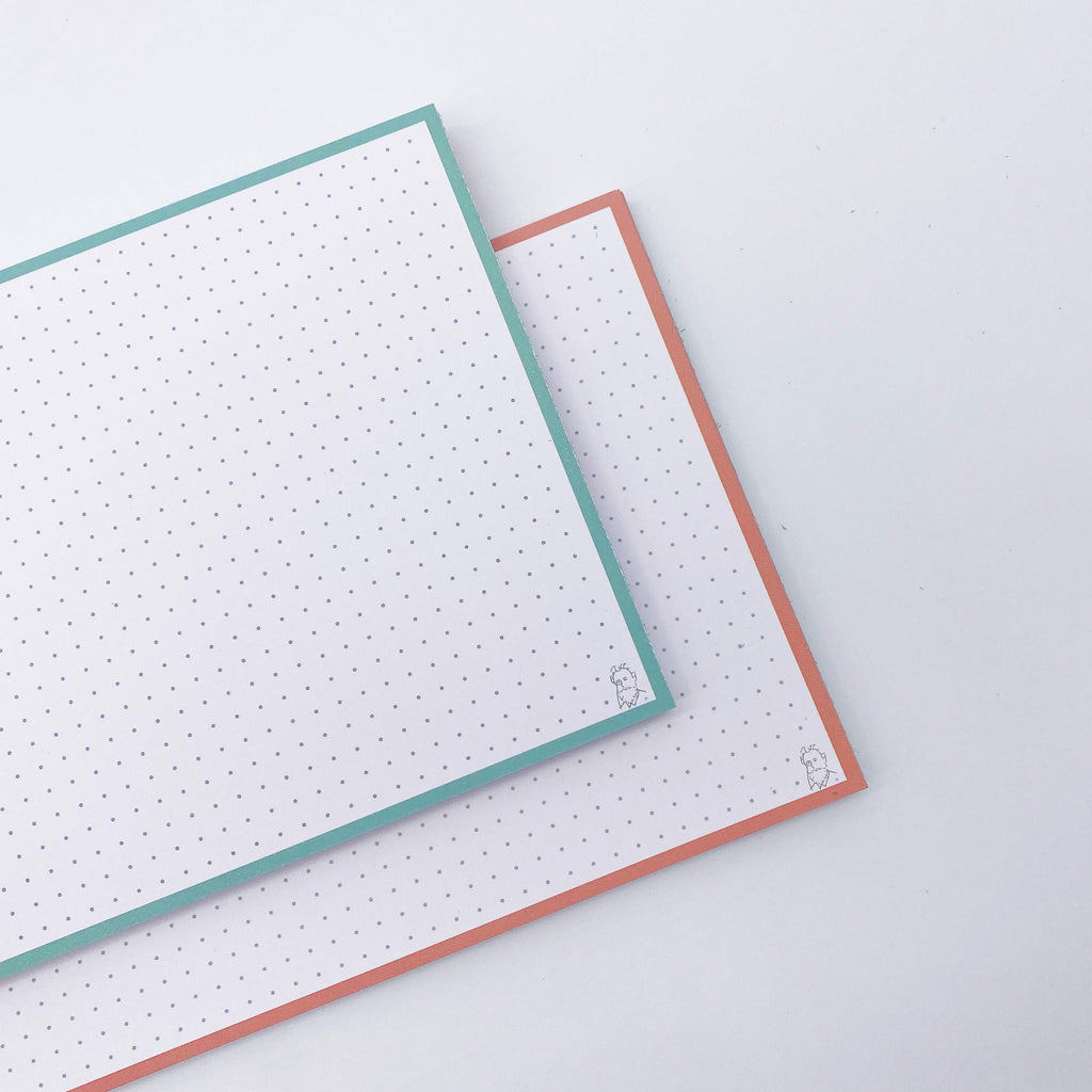 Leitner Flashcards A5 Duo Dotted - Mint-Peach Ice Tea
