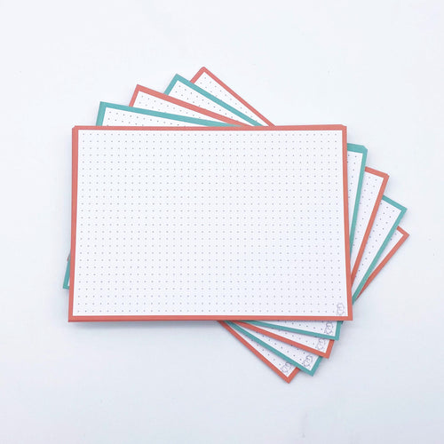 Leitner Flashcards A5 Duo Dotted - Mint-Peach Ice Tea