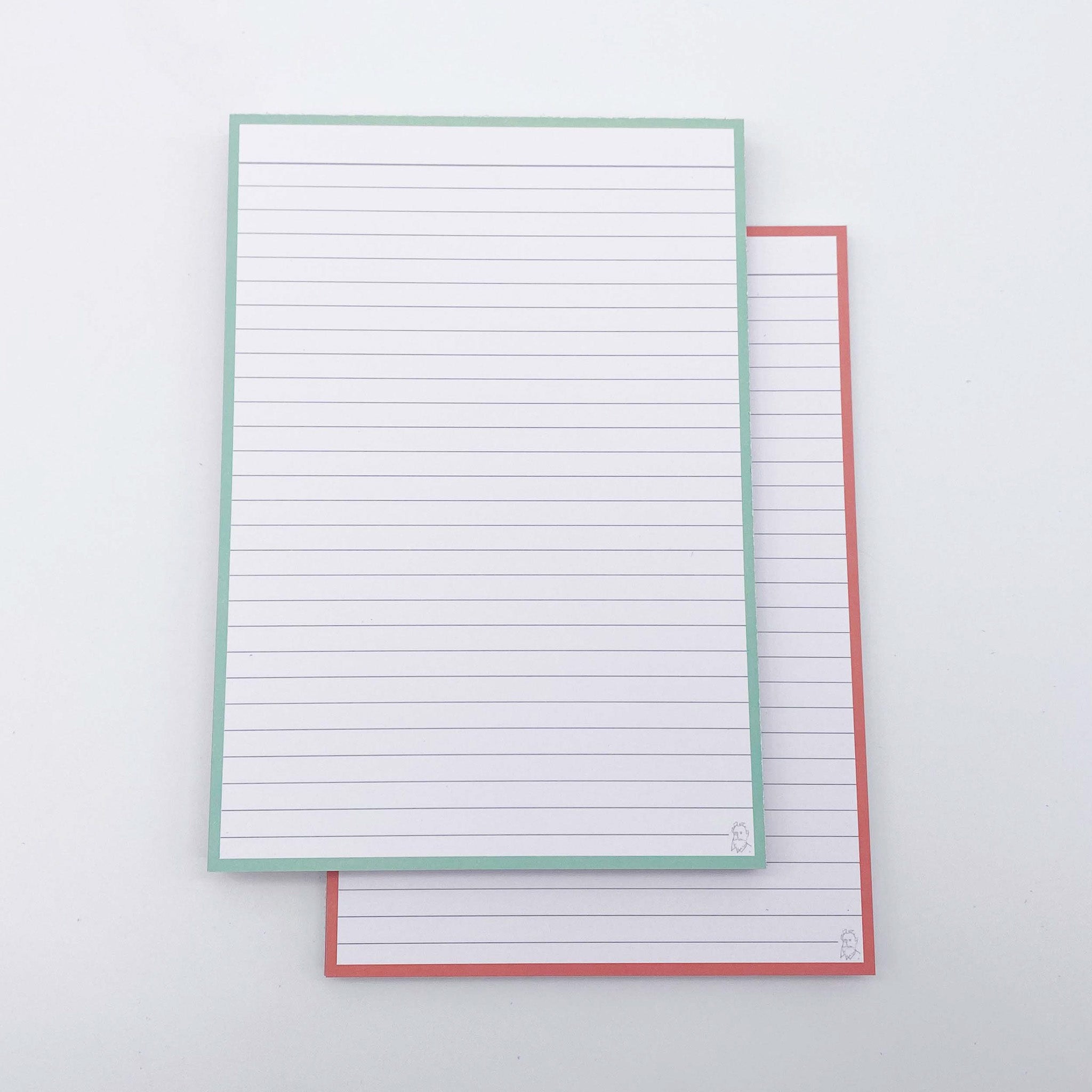 Leitner Flashcards A5 Duo Lined - Mint-Peach Ice Tea