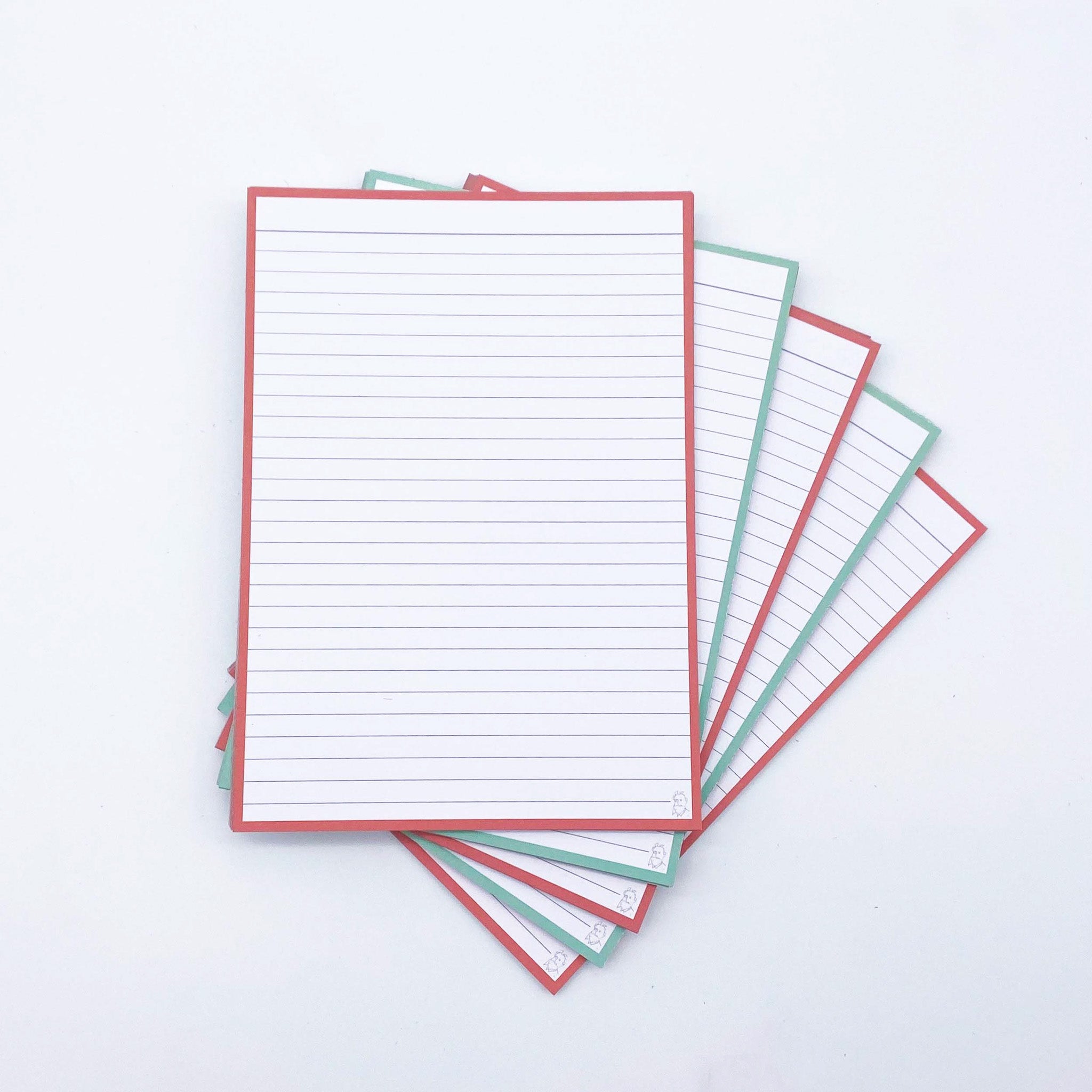 Leitner Flashcards A5 Duo Lined - Mint-Peach Ice Tea