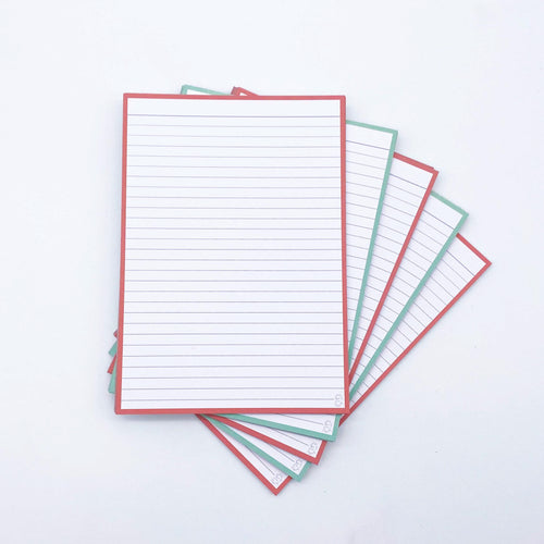 Leitner Flashcards A5 Duo Lined - Mint-Peach Ice Tea