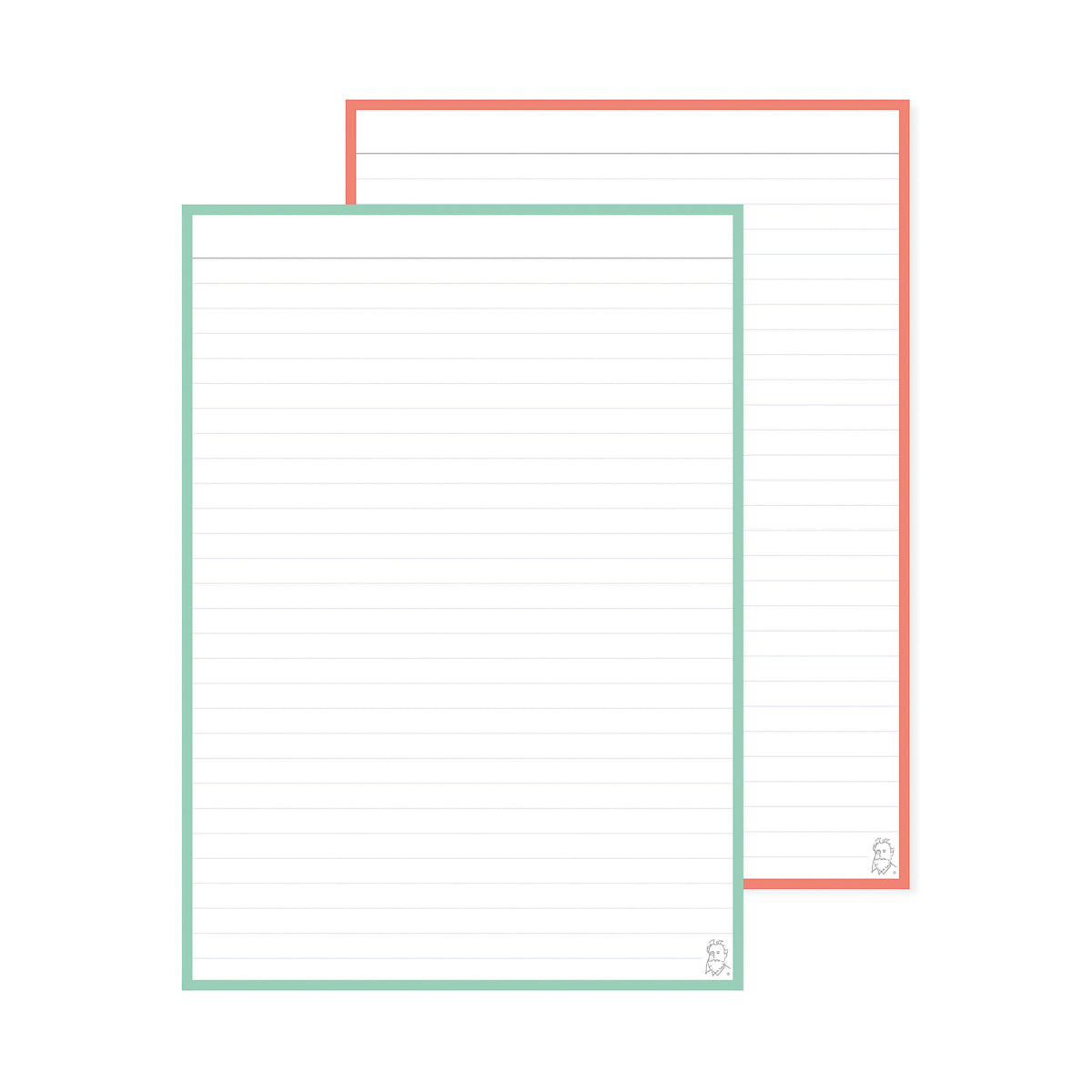 Leitner Flashcards A5 Duo Lined - Mint-Peach Ice Tea