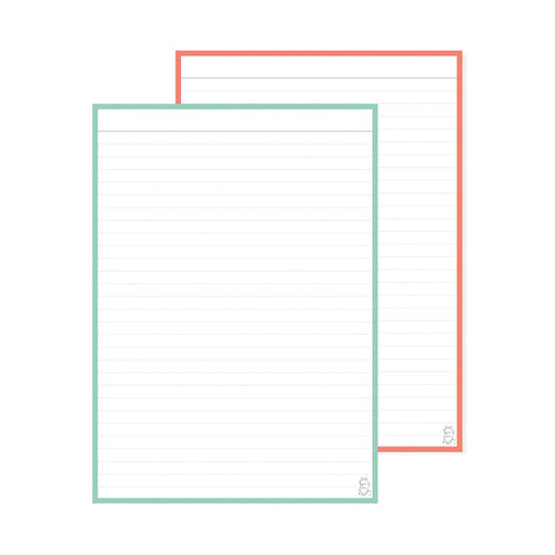 Leitner Flashcards A5 Duo Lined - Mint-Peach Ice Tea