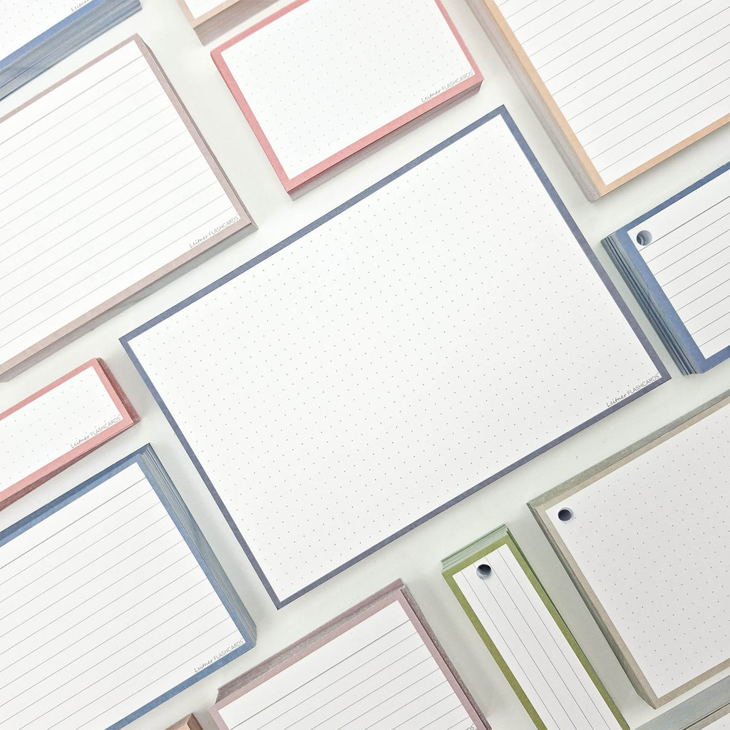 Leitner Flashcards A5 Earth Dotted blue lifestyle